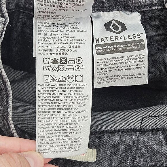 Levi’s High Waisted Taper Mom Jeans Gray Women’s Size 24 Relaxed Fit Denim - Picture 5 of 12